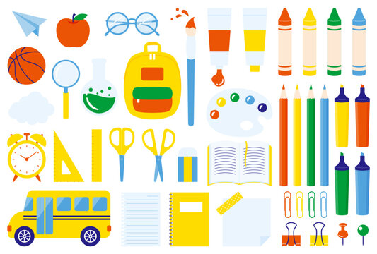 a set of back to school icons for banners, cards, flyers, social media wallpapers, etc.