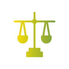 justice flat gradient icon