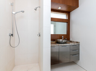 modern bathroom with shower