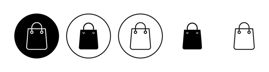 Shopping bag icon set. shopping icon vector