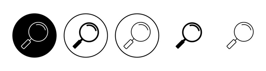 Search icon set. search magnifying glass icon