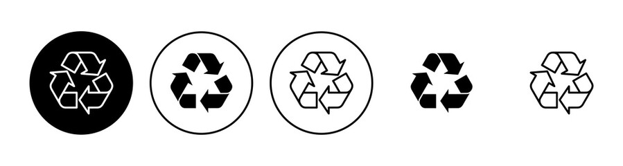 Recycle icon set. Recycling vector icon.