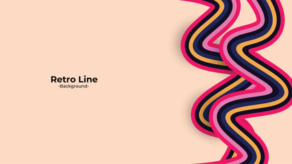 geometric vintage color retro line backgrounds 