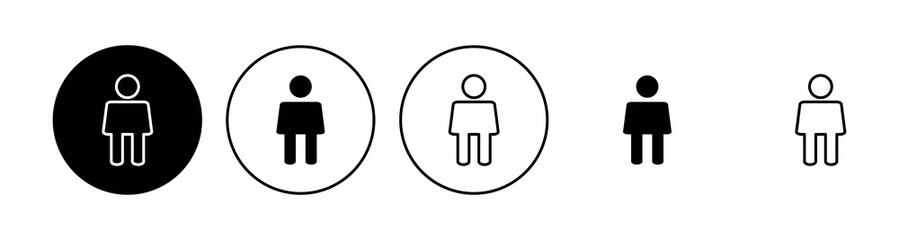 Man icon set. male icon vector. human symbol