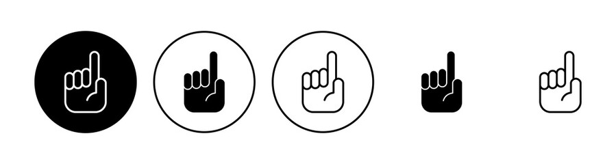 Hand icon set. hand vector icon, palm,click