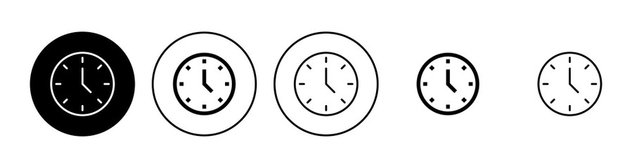 Clock icon set. Time icon vector. watch icon symbol