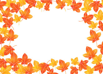 秋のカエデのフレーム