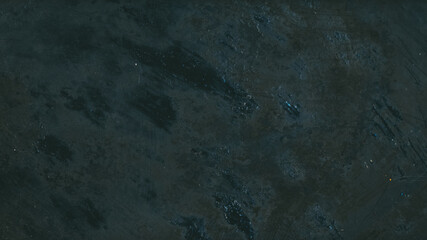 Old texture. Dirty surface. Abstract background. Dark green distressed weathered display with scratches and muddy spots mess free space overlay.