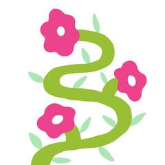 Minimal pink flower png