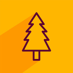 christmas tree icon vector logo template