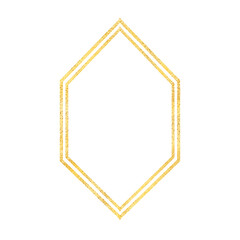 Luxury gold glitter geometric wedding frame