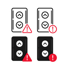 Elevator lift warning icon. Illustration vector