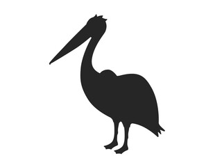 ペリカンのシルエットのイラスト