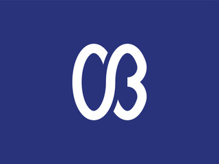 modern letter OB monogram with infinity line logo design