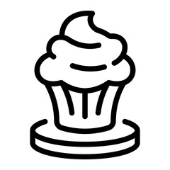 muffin Line Icon