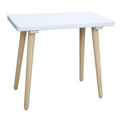 White brown wooden living room table isolated on white background. Interior design Inspiration. Furniture modern inspiration. Home living. Wooden Wardrobe inspiration. Scandinavian Interior.