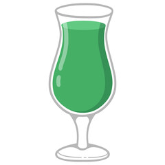 glass of green wine