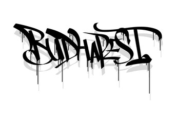 BUDHAPEST word graffiti tag style art