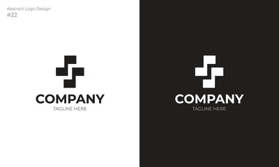 Abstract logo design, unique logo, black and white logo, premium modern elegant luxury logo, abstract hospital health logo vector