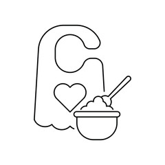 Apron and baby food icon design. baby BIB icon, isolated on white background. vector illustration
