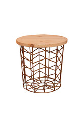 Industrial Wooden table isolated on white background. Interior design Inspiration. Furniture modern inspiration. Home living. Wooden Wardrobe inspiration. Scandinavian Interior.