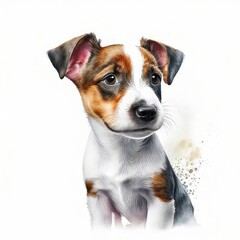 jack russell terrier in a bowl