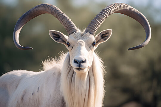 A addax portrait, wildlife photography