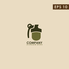 Bomb Of Acorn Logo Design Vector Template. Modern Design. Acorn Logo. Vector Illustration