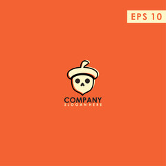 Skeleton Of Acon Logo Design Vector Template. Modern Design. Acorn Logo. Vector Illustration.