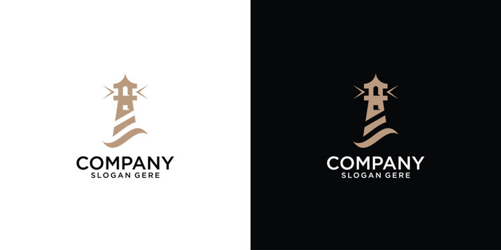 Light house mercusuar logo template