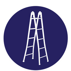 Folding ladder icon 