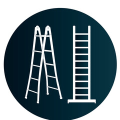 Folding ladder icon 