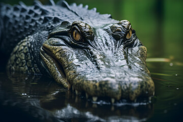 Obraz premium A Alligator portrait, wildlife photography