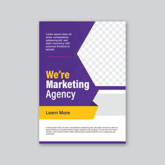 Corporate business flyer template design set with blue, yellow, pink color. digital marketing agency flyer, business marketing flyer set, grow your business digital marketing new