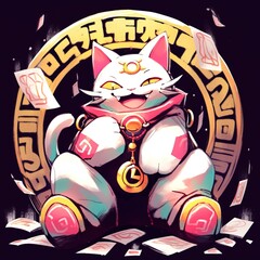 Coin Lucky Fairy Cat