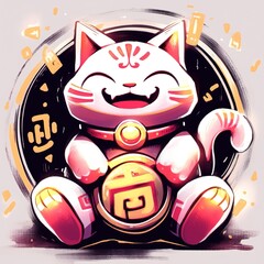 Coin Lucky Fairy Cat
