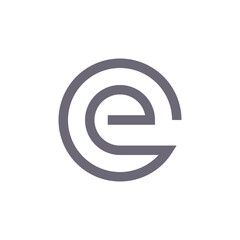 Monogram design vector logo. Monogram initial letter mark E logo design. Monogram design vector logo. Monogram initial letter mark E logo design simple E monogram