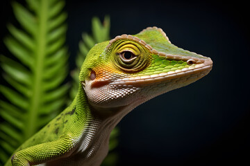 Fototapeta premium A Anole portrait, wildlife photography