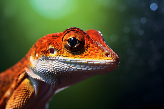 A Anole portrait, wildlife photography