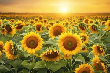 Obraz premium ombine different types of sunflowers to create a sunny, cheerful arrangement