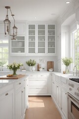 High quality white kitchen cabinets 
