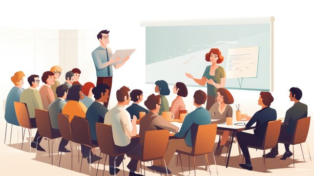 Business seminars, AI generated Image