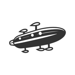 airship vector illustration