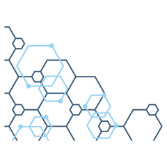 Hexagon Outline Corner