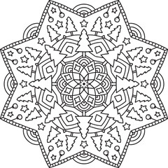 Christmas Mandala for Christmas. 