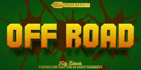 Orange Off Road Vector Editable Text Effect Template © Anka Design