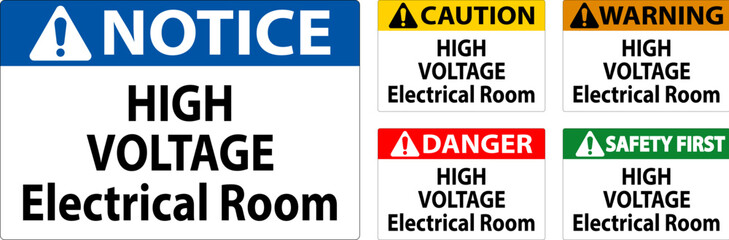 Danger Sign High Voltage - Electrical Room