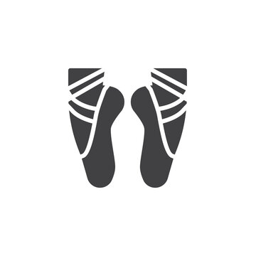 Ballerina's feet vector icon