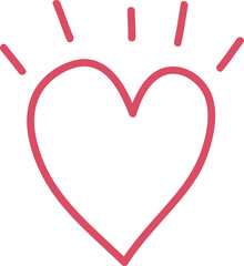 Hand drawn heart element 
