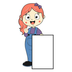 cute girl cartoon illustration
